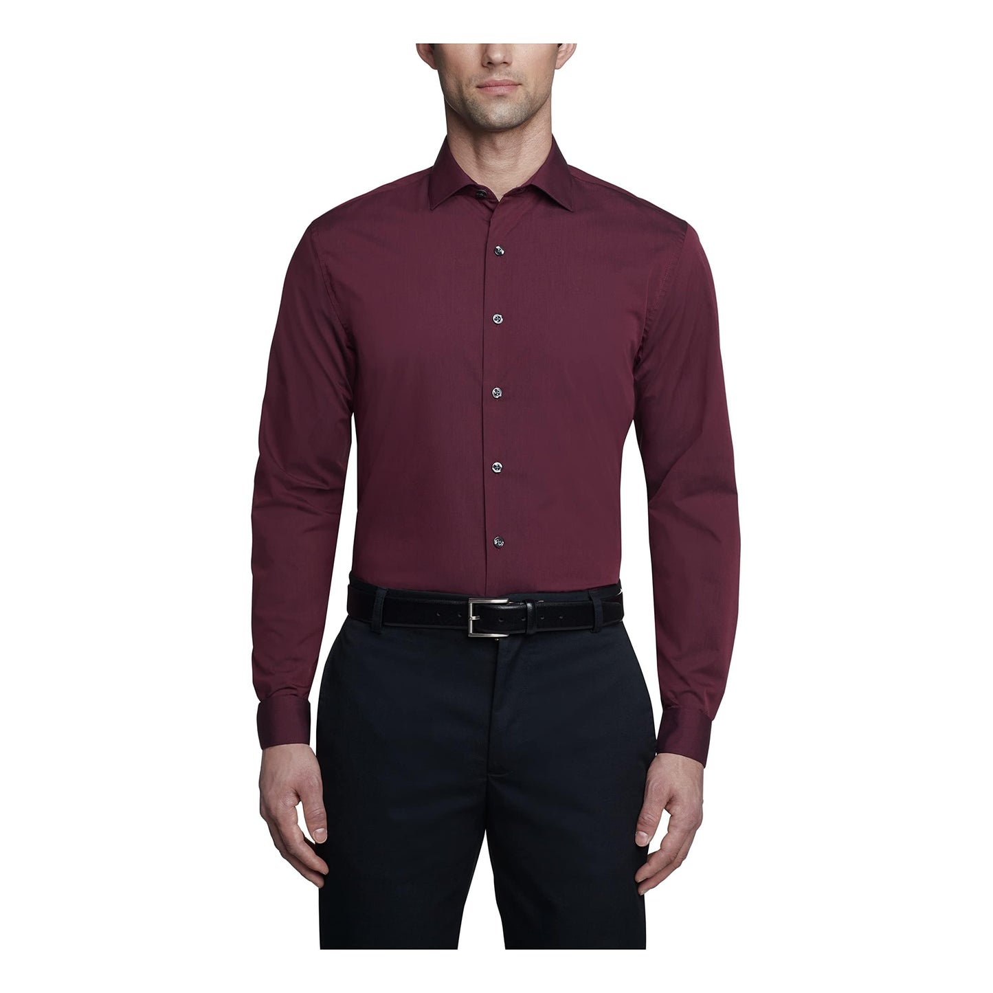 HOTKenneth Cole Unlisted Men's Slim Fit Solid Dress Shirt - Amazon Exclusive