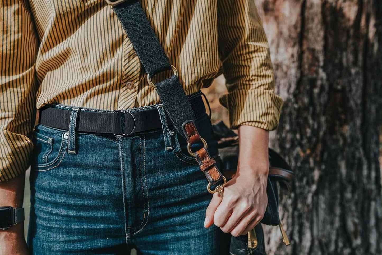 HOTGinwee 8-Packs Canvas Belt Web Fabric Casual Belt with Zinc Alloy Buckle Double D-ring for Men Women