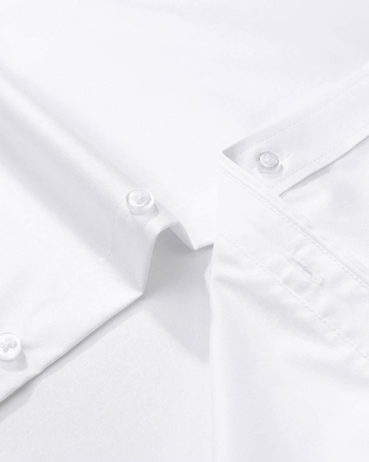 HOTJ.VER Men's Dress Shirts Solid Long Sleeve Stretch Wrinkle-Free Formal Shirt Business Casual Button Down Shirts