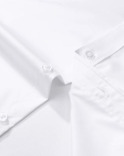 HOTJ.VER Men's Dress Shirts Solid Long Sleeve Stretch Wrinkle-Free Formal Shirt Business Casual Button Down Shirts