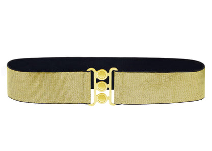 HOTAnna-Kaci Women's Sparkly Glitter Sequin Wide Stretch Elastic Belt Accessory