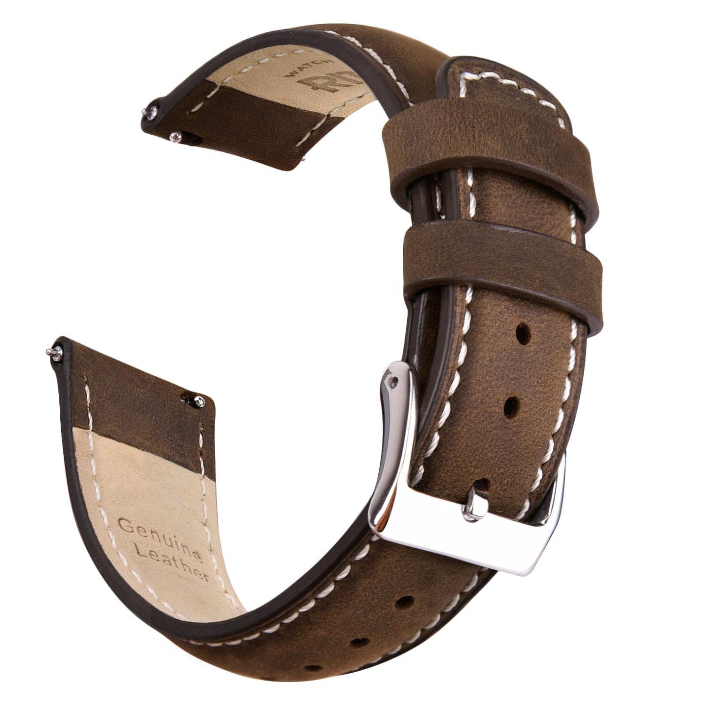 HOTRitche Christmas Gift Quick Release Leather Watch Bands Genuine Watch Straps for Men Women Top Grain Leather Watch Strap, White Elephant Gifts, Stocking Stuffers for Men, Father's Day gifts