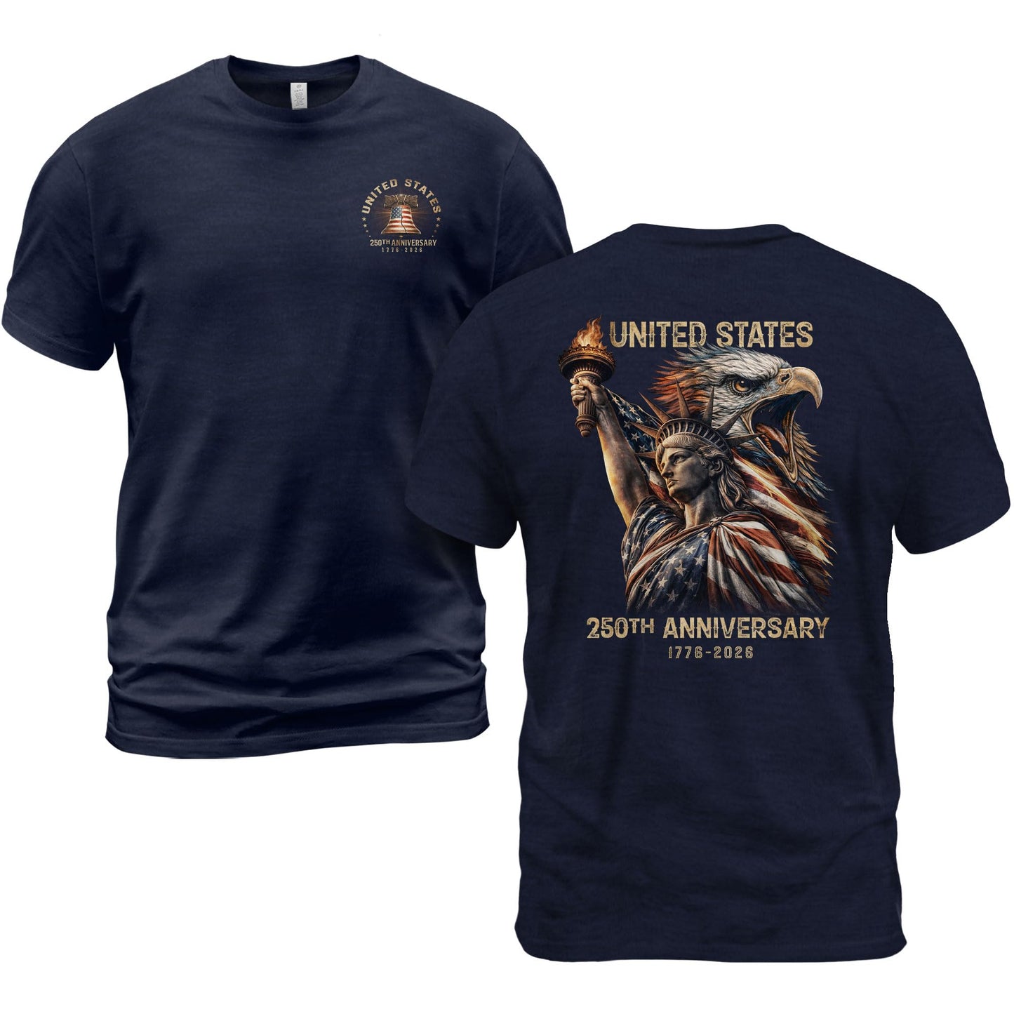 HOT1776-2026 Anniversary USA Shirt, Patriotic Graphic Men Shirt | Patriotic graphic tee featuring anniversary-inspired artwork, heritage details, suitable for holidays, events, casual wear
