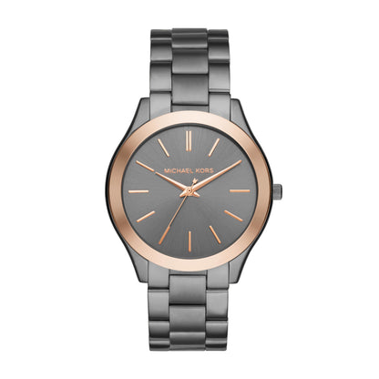 HOTMichael Kors Oversized Slim Runway Men's Watch, Stainless Steel Watch for Men