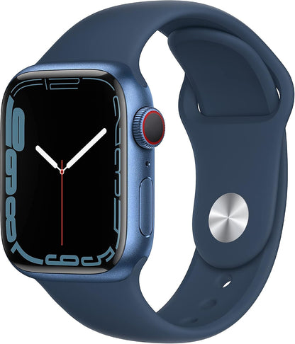 HOTApple Watch Series 7 (GPS + Cellular, 41MM) - Starlight Aluminum Case with Starlight Sport Band (Renewed Premium)