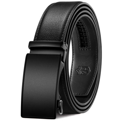 HOTZitahli Belt Men,Leather Ratchet Belt for Men Dress Casual Every Day with Adjustable Buckle,Trim to Fit For Gift
