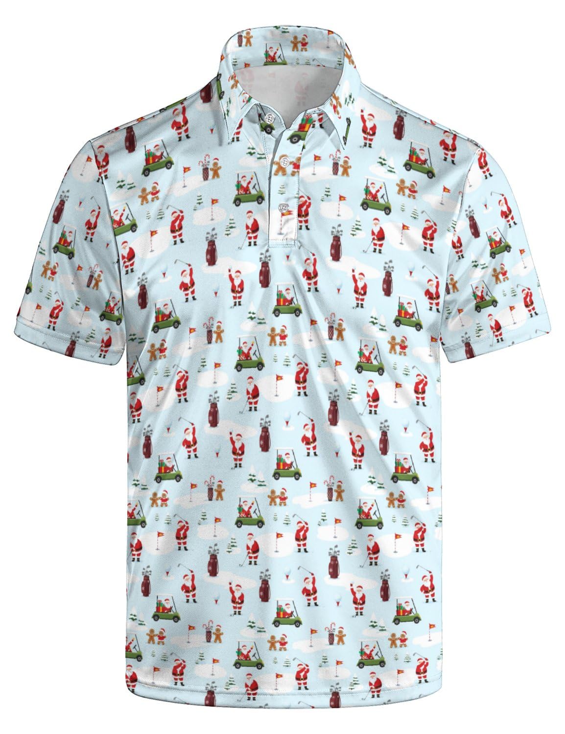 HOTGolf Polo Shirts for Men Funny Print Quick Dry Short Sleeve Performance Golf Shirts Moisture Wicking Polo Shirts