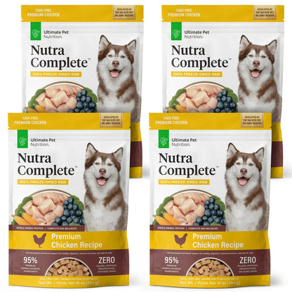 HOTULTIMATE PET NUTRITION Nutra Complete, 100% Freeze Dried Raw Veterinarian Formulated Dog Food with Antioxidants Prebiotics and Amino Acids (1 Pound, Beef)