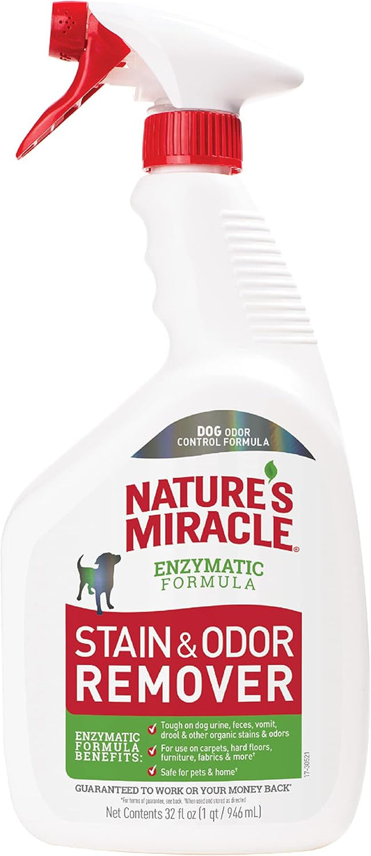 HOTNature’s Miracle Stain and Odor Remover Dog, 32 Ounces, Everyday Mess Enzymatic Odor Control Formula