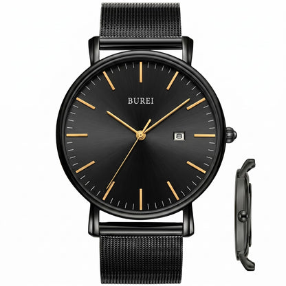 HOTBUREI Men Wrist Watches Fashion Minimalist Thin Analog Quartz Waterproof Watches for Men, Refined Gifts for Men, Boyfriend, Husband, Dad