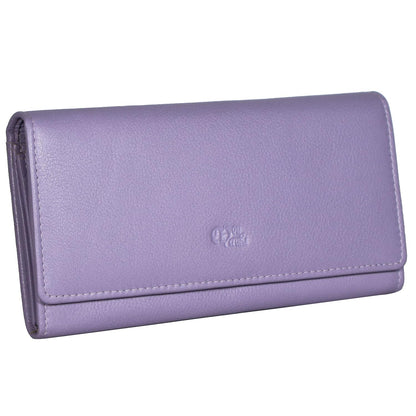 HOTWomen's Top Grain Leather Wallet, RFID Blocking Bifold clutch, 17 Card Slots, Zip Pocket Organizer, Elegant Gift for Women — Birthday, Valentine, Anniversary - TAUPE