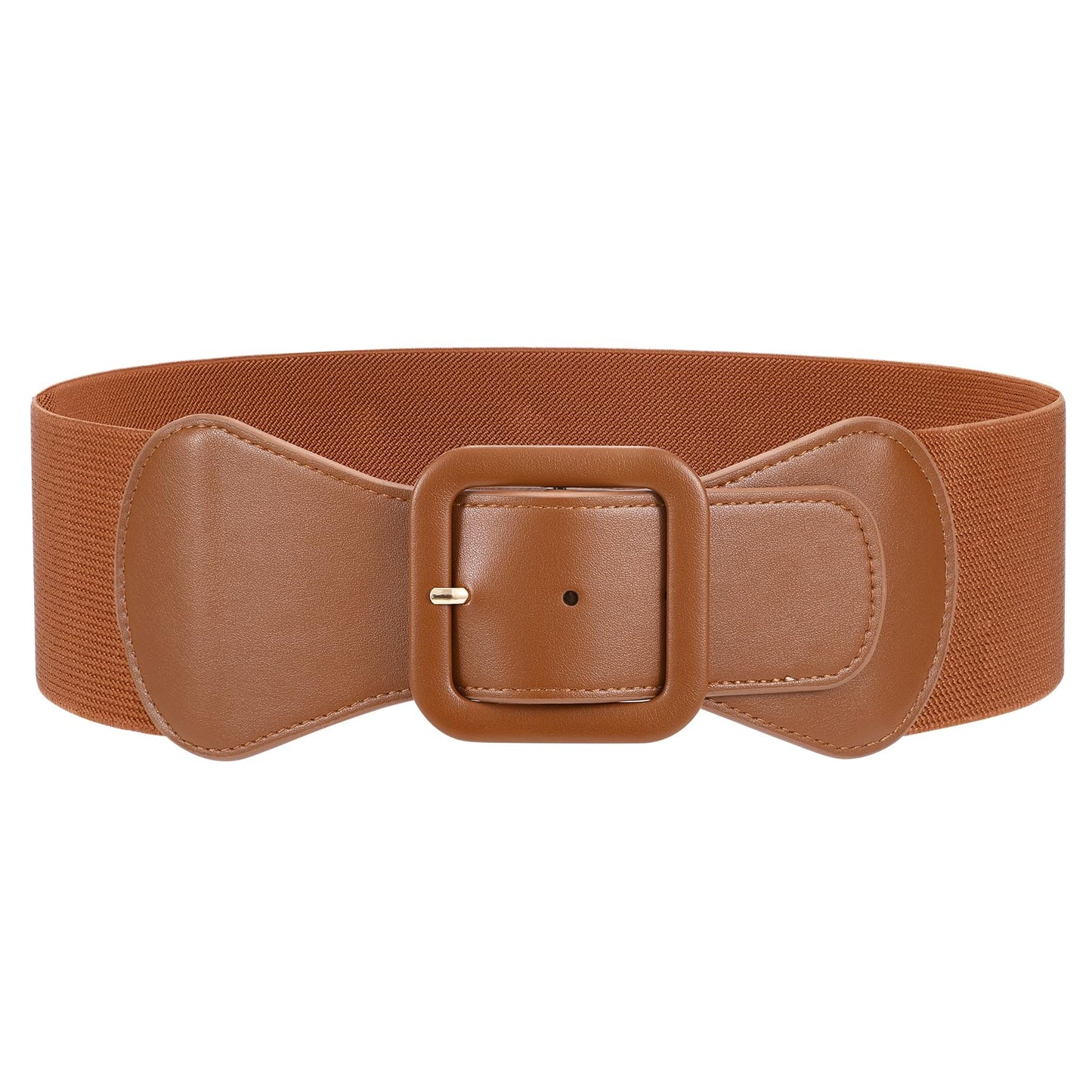 HOTJASGOOD Women Elastic Wide Belt Stretchy Vintage Waist Belt for Dress with Fashion Square Buckle