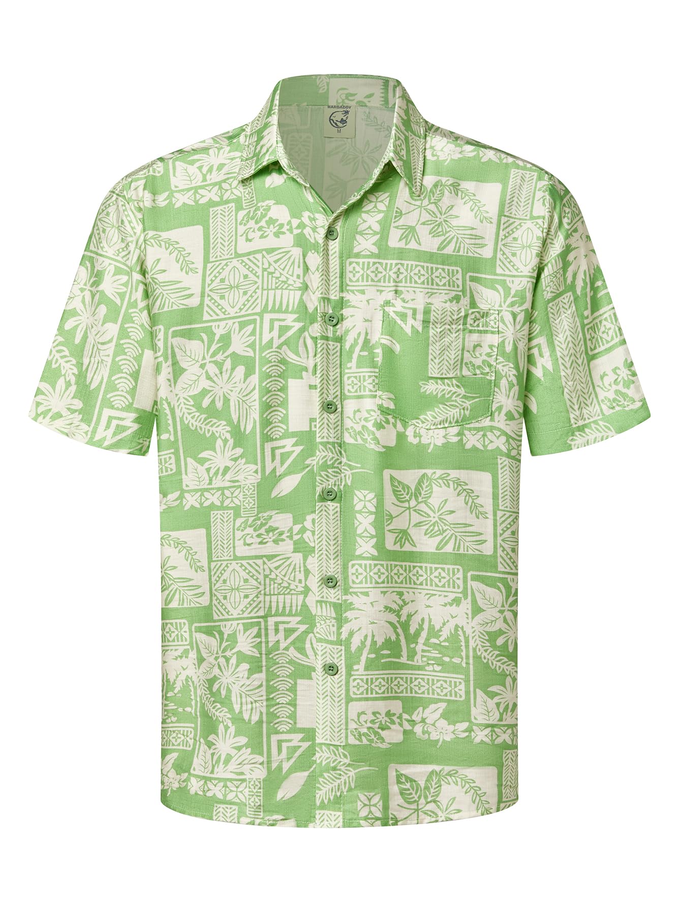 HOTHardaddy Men's Hawaiian Shirt Short Sleeves Coconut Printed Button Down Summer Beach Casual Shirts