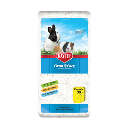 HOTKaytee Clean & Cozy White Paper Bedding, Made for Small Animals, 49.2 Liters