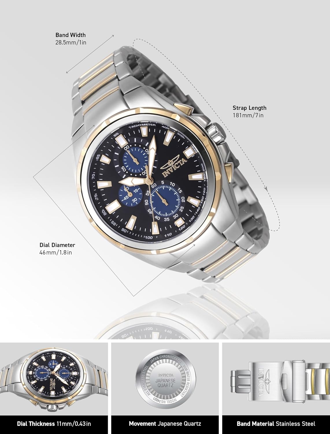 HOTInvicta Aviator Men 50mm Quartz
