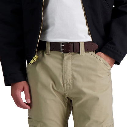 HOTDickies Men's Double Prong Leather Work Belt – Fully Adjustable, Regular & Big and Tall Sizes