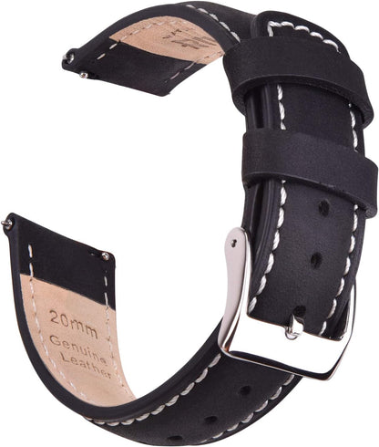 HOTRitche Christmas Gift Quick Release Leather Watch Bands Genuine Watch Straps for Men Women Top Grain Leather Watch Strap, White Elephant Gifts, Stocking Stuffers for Men, Father's Day gifts