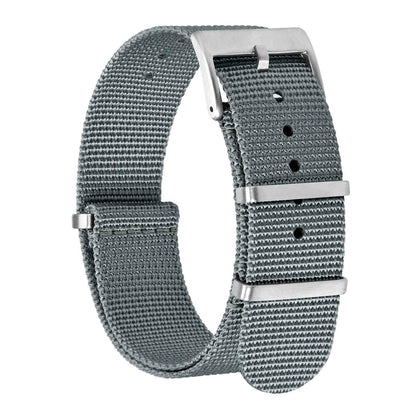 HOTBISONSTRAP Nylon Watch Bands for Men, One-Piece Military Watch Straps, 18mm 20mm 22mm