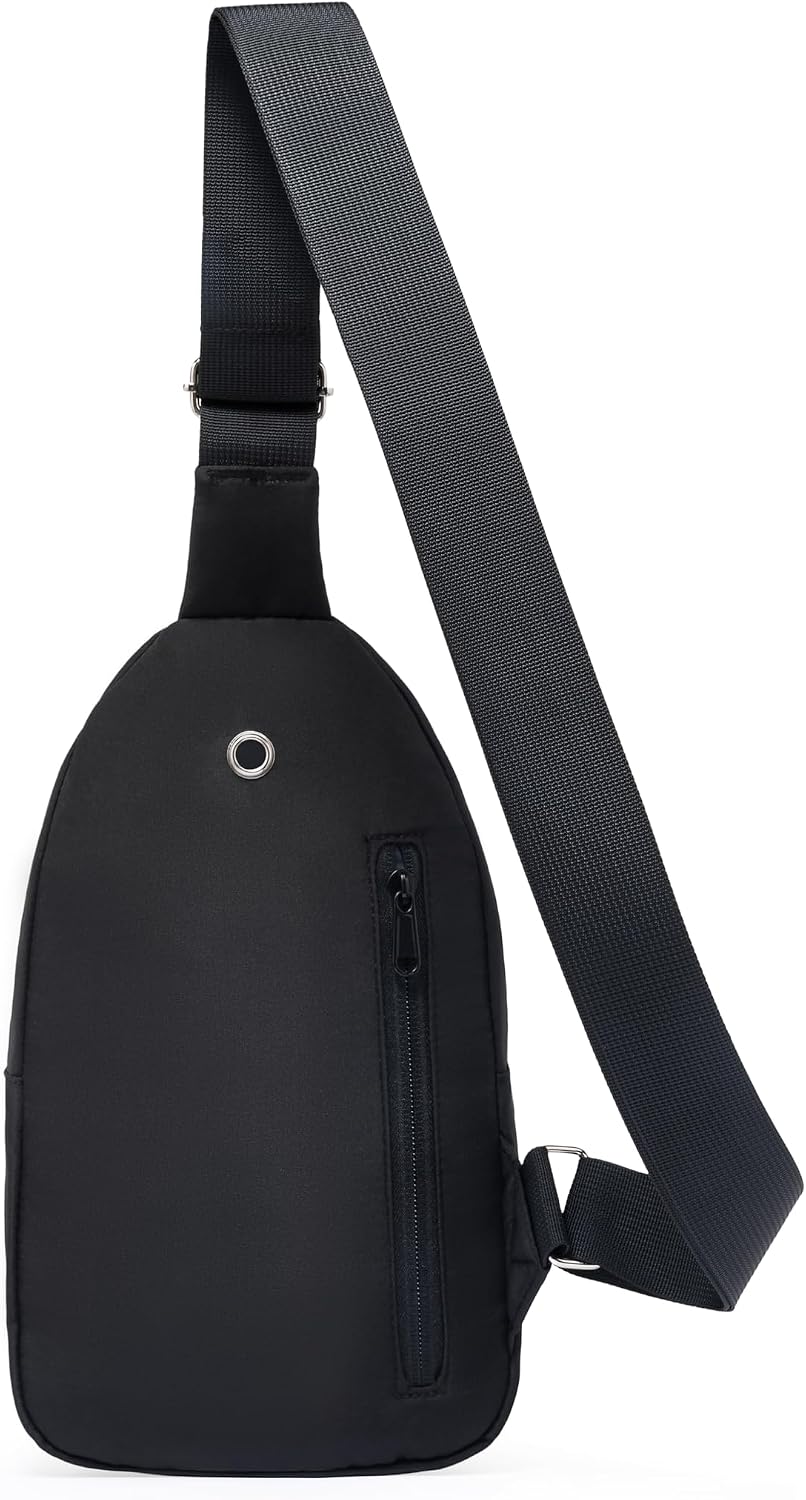 HOTMAXTOP Crossbody Bags for Women Men Lightweight Sling Bag Fanny Packs for Travel Casual Outdoors Gifts for Family Black