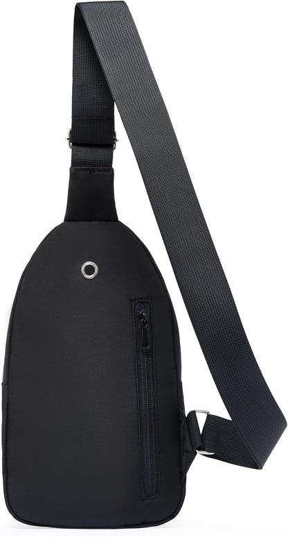 HOTMAXTOP Crossbody Bags for Women Men Lightweight Sling Bag Fanny Packs for Travel Casual Outdoors Gifts for Family Black