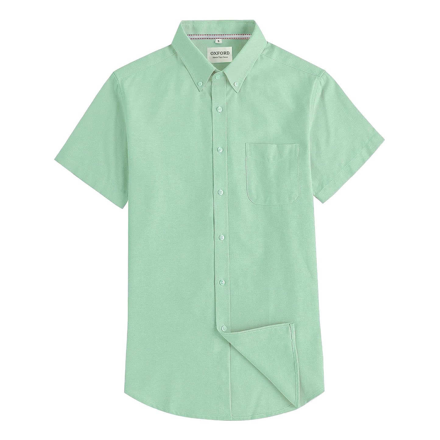 HOTMen's Oxford Dress Shirt Short Sleeve Button Down Shirts Business Casual with Chest Pocket for Gifts