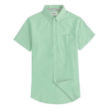 HOTMen's Oxford Dress Shirt Short Sleeve Button Down Shirts Business Casual with Chest Pocket for Gifts
