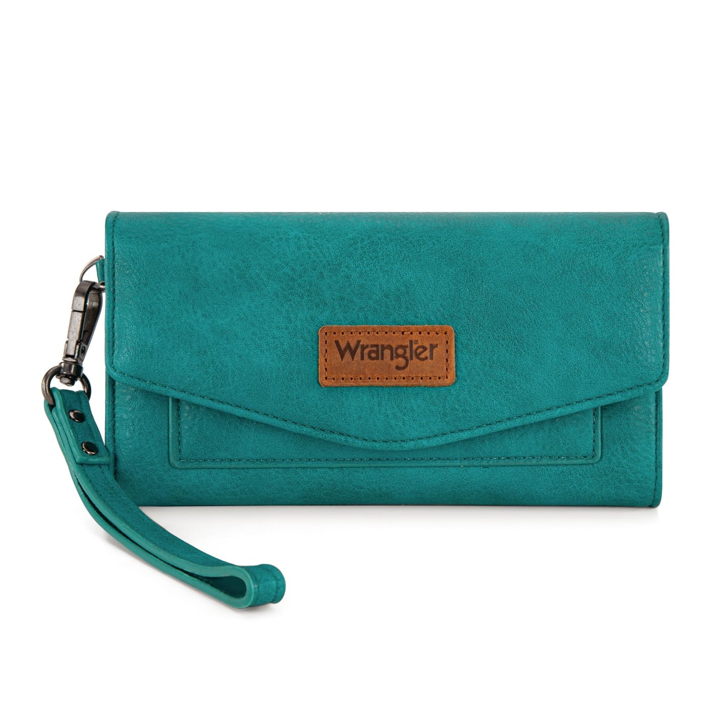 HOTMontana West X Wrangler Women's Wallets Large Wristlet for Woman Ladies Female Trifold Cash Wallet with Wrist Strap and Rfid Lining