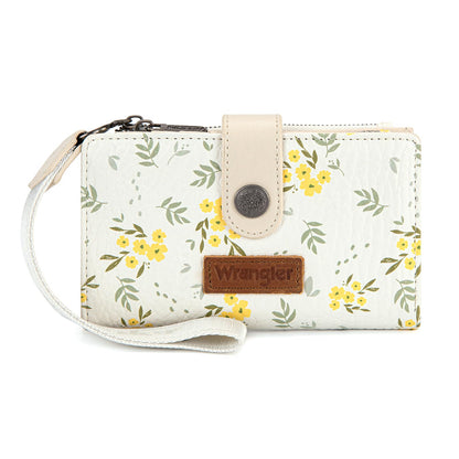 HOTX Wrangler Small Wallet Women, Wristlet Rfid Blocking Wallets Large Capacity Bifold Wallet with Coin Pocket