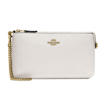 HOTCoach Women's Crossgrain Leather Wristlet W Chain