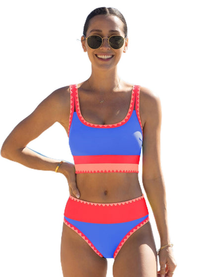 HOTpopvil High Waisted Bikini Sets for Women Tummy Control Swimsuits 3 Piece Bathing Suits Neon Swimwear with Skirt 2026