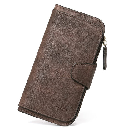 HOTCLUCI Wallet For Women PU Leather RFID Blocking Womens Wallet Bifold Card Holder with ID Window Gifts for Women Birthday