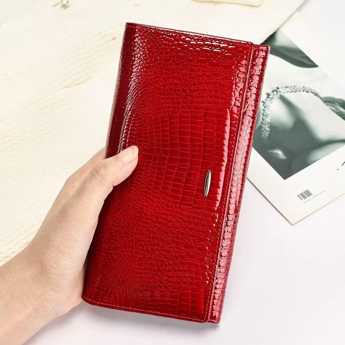 HOTWomen's Long Leather Wallet | Credit Card Holder, Fashion Clutch, Casual Style