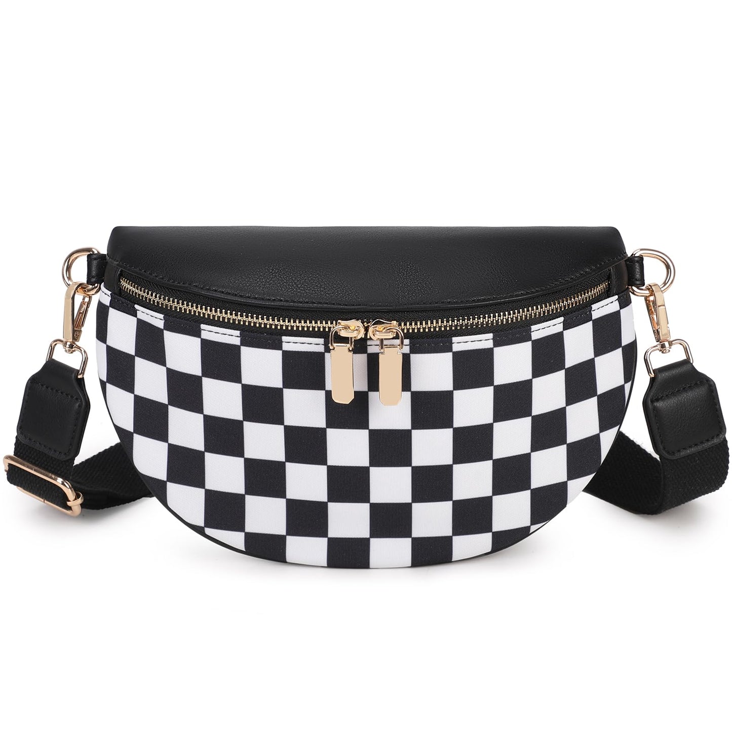 HOTEslcorri Small Crossbody Sling Bag for Women Trendy - Fanny Packs Leather Chest Belt Bum Bag Anti Theft Purse for Travel