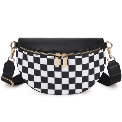 HOTEslcorri Small Crossbody Sling Bag for Women Trendy - Fanny Packs Leather Chest Belt Bum Bag Anti Theft Purse for Travel