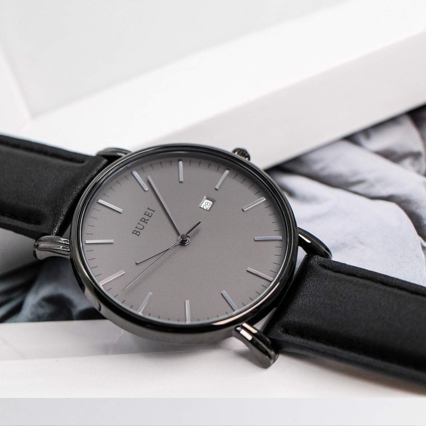 HOTBUREI Men Wrist Watches Fashion Minimalist Thin Analog Quartz Waterproof Watches for Men, Refined Gifts for Men, Boyfriend, Husband, Dad
