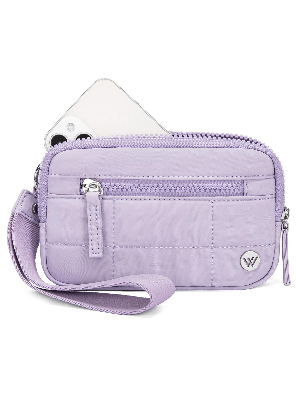 HOTWESTBRONCO Wristlet Wallets for Women – RFID Blocking Quilted Nylon Phone Wallet, Card Holder Purse for Travel & Everyday Use
