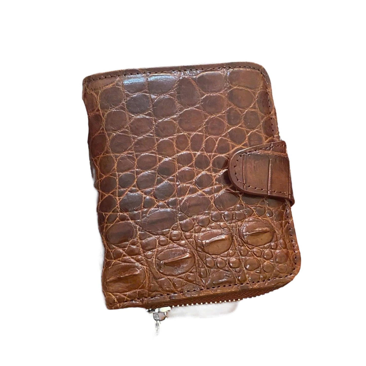 HOTGenuine Alligator Leather Minimalist Wallets Credit Card Holder for women's (Red)