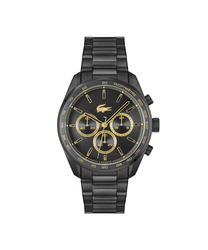HOTLacoste Boston Men's Chronograph Watch - Classic Stainless Steel - Tachymeter - Water Resistant up to 5ATM/50 Meters - Modern Design for Him - 42mm