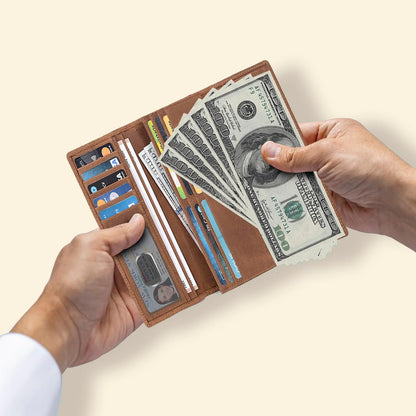 HOTReal Leather Women Wallet Leather with RFID Blocking -Trifold Card Holder Designer Ladies Clutch with ID Window Wallets