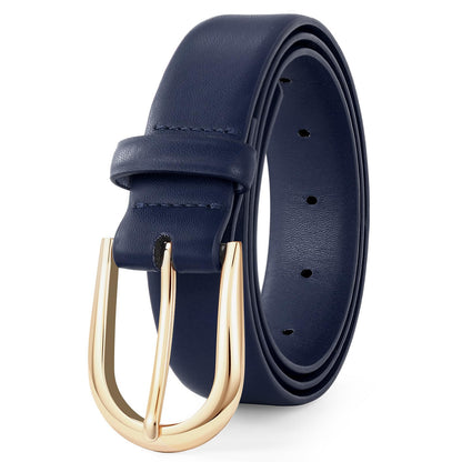 HOTWomen Belt for Jeans Pants Fashion Gold Buckle Ladies Dress Waist Belt