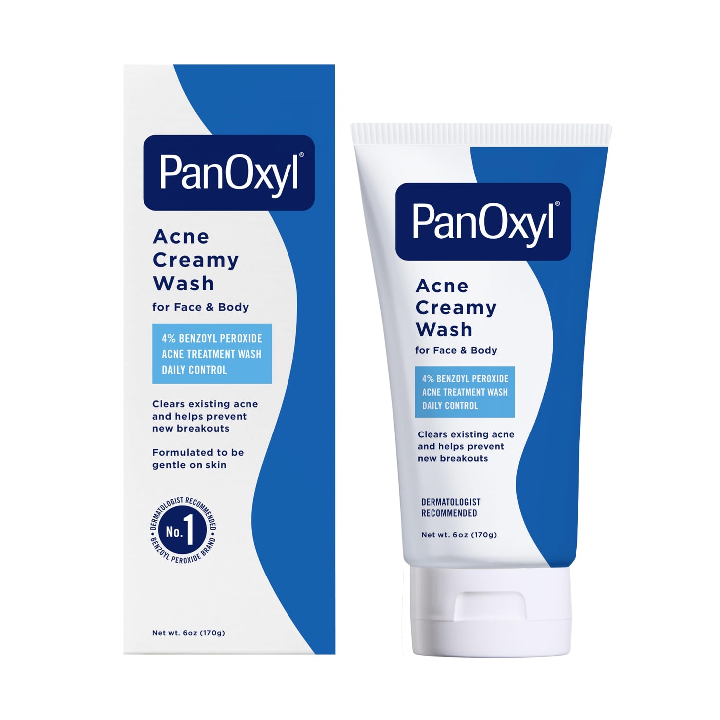 HOTPanOxyl Antimicrobial Acne Creamy Wash, 4% Benzoyl Peroxide, 6 Ounce