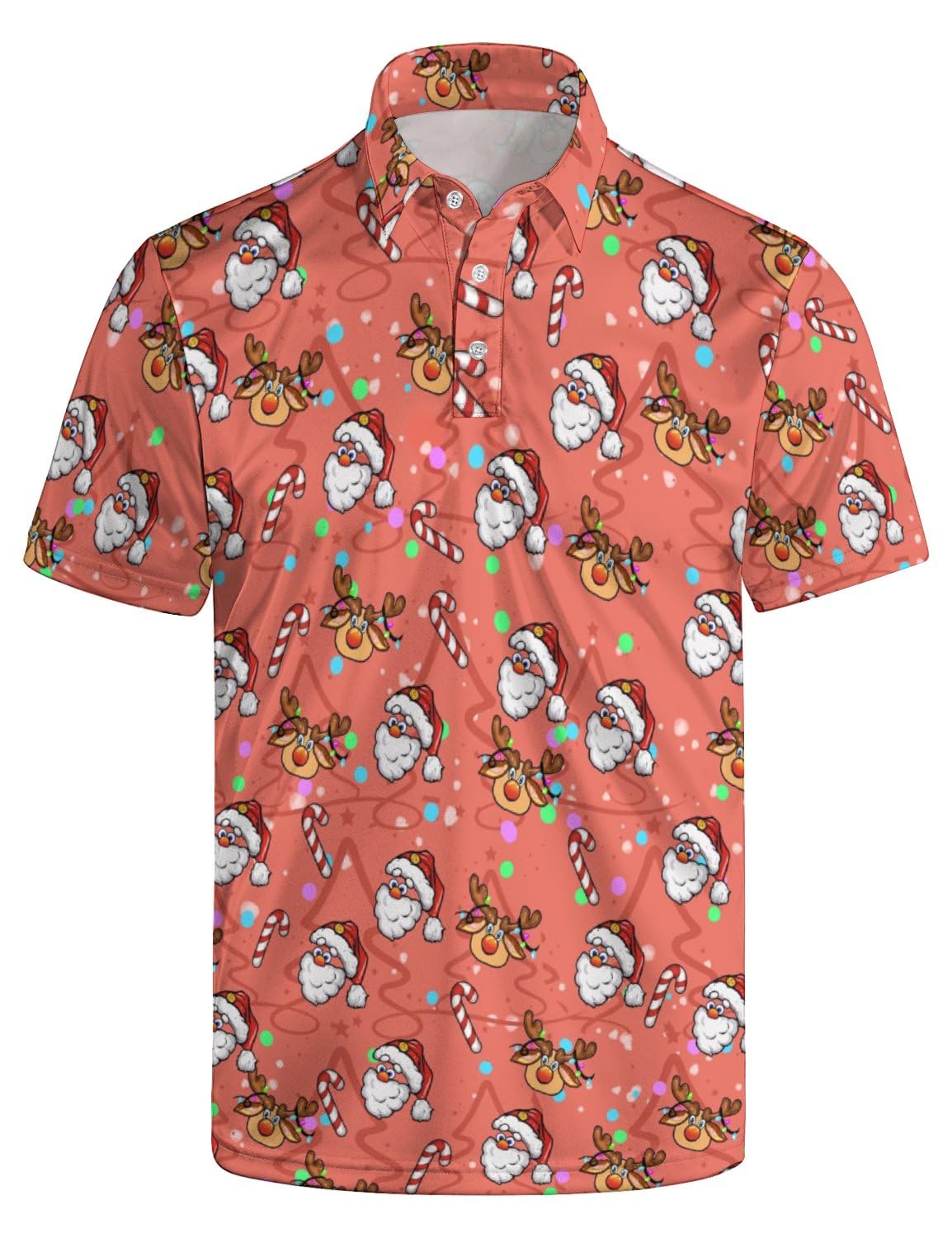 HOTGolf Polo Shirts for Men Funny Print Quick Dry Short Sleeve Performance Golf Shirts Moisture Wicking Polo Shirts