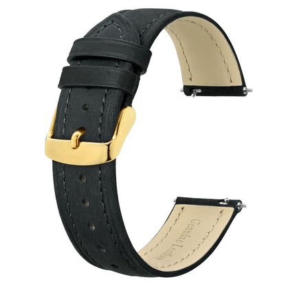 HOTBISONSTRAP Extra Long Watch Bands 18mm 20mm 22mm 24mm, Leather Watch Straps for Men, XL Replacement Strap for Large Wrists