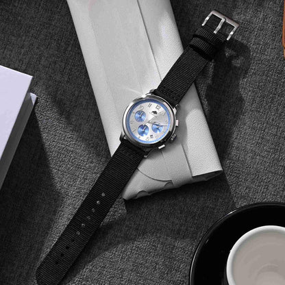 HOTBISONSTRAP Men’s Nylon Watch Bands, Two-Piece Military Watch Straps, Quick Release, Brushed Buckle, Band Width 18mm 19mm 20mm 22mm
