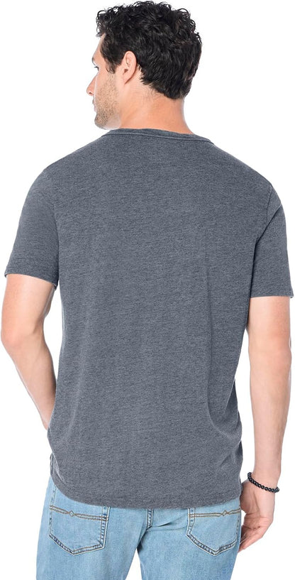 HOTLucky Brand Men's Venice Burnout Notch Neck Tee Shirt