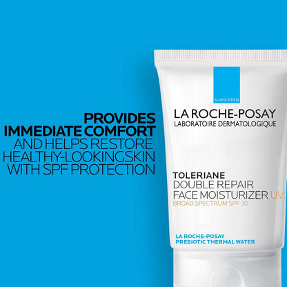 HOTToleriane Double Repair UV SPF Moisturizer for Face, Daily Facial Moisturizer with Sunscreen SPF 30