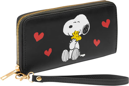 HOTPeanuts Snoopy Womens Wallet, Zip Around Card Slots Coin Pocket - Gifts for Her