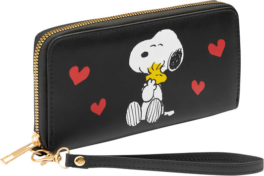 HOTPeanuts Snoopy Womens Wallet, Zip Around Card Slots Coin Pocket - Gifts for Her
