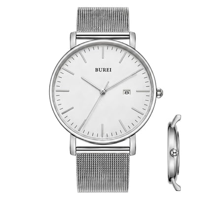 HOTBUREI Men Wrist Watches Fashion Minimalist Thin Analog Quartz Waterproof Watches for Men, Refined Gifts for Men, Boyfriend, Husband, Dad
