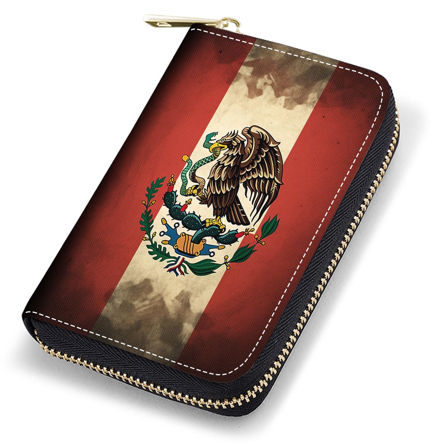 HOTCredit Card Holder Wallets for Women, RFID Blocking Small Leather Card Case Wallet with Zipper Accordion Wallets, Floral Quote Bible Verse Psalm 46:10